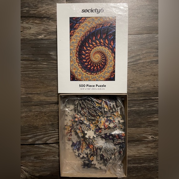 Fractal Colorful Spiral by Society6 500 piece puzzle. 🧩 - Picture 2 of 3